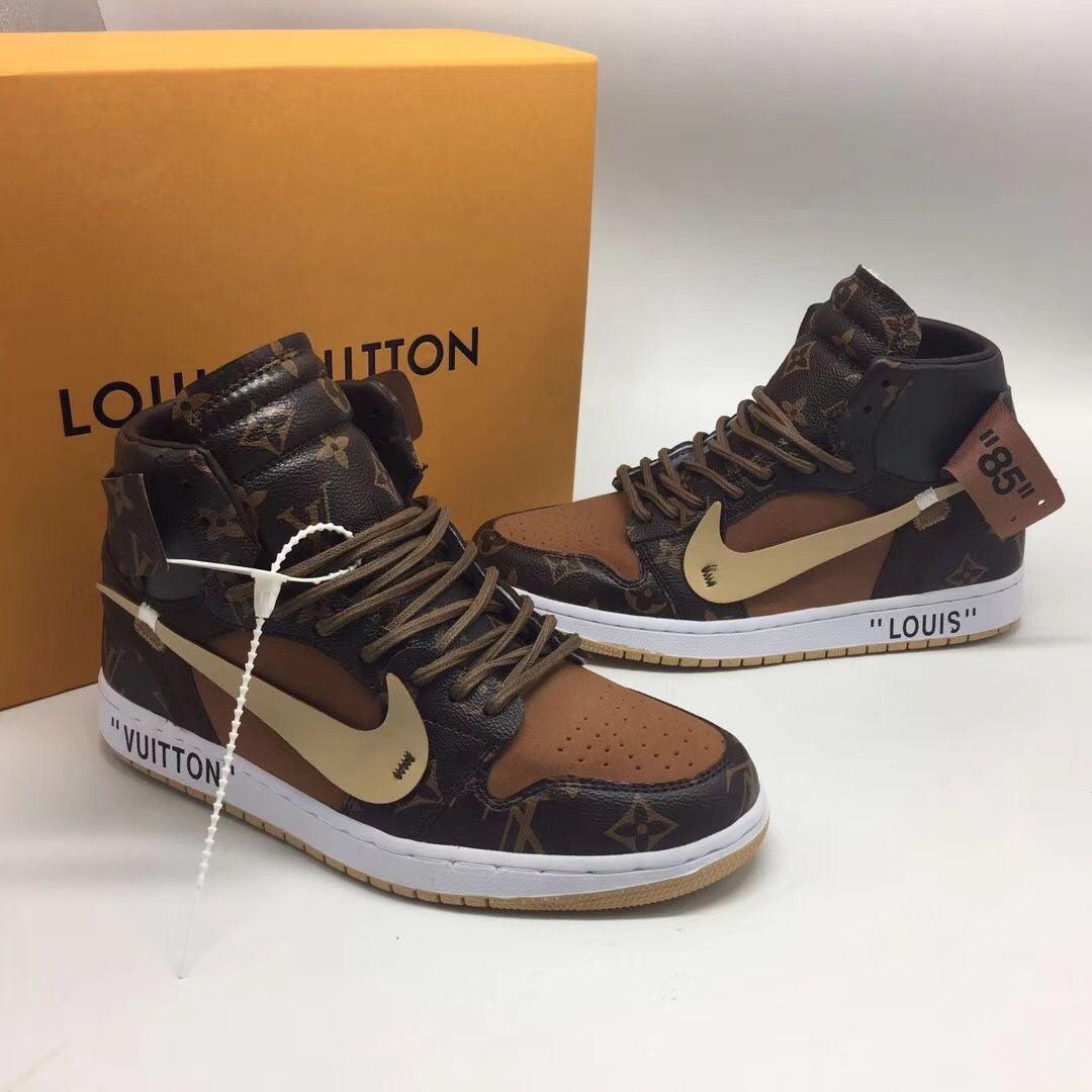 Custom Air Jordan 1 x LV Logo - tntwear1