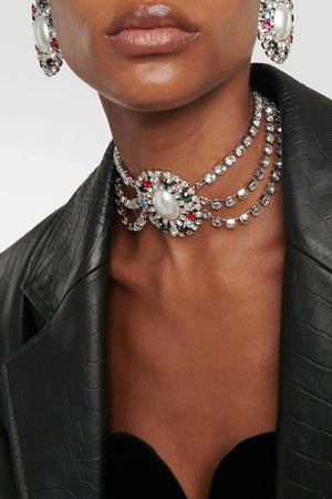 Anslie Pearl Diamond Layer Necklace