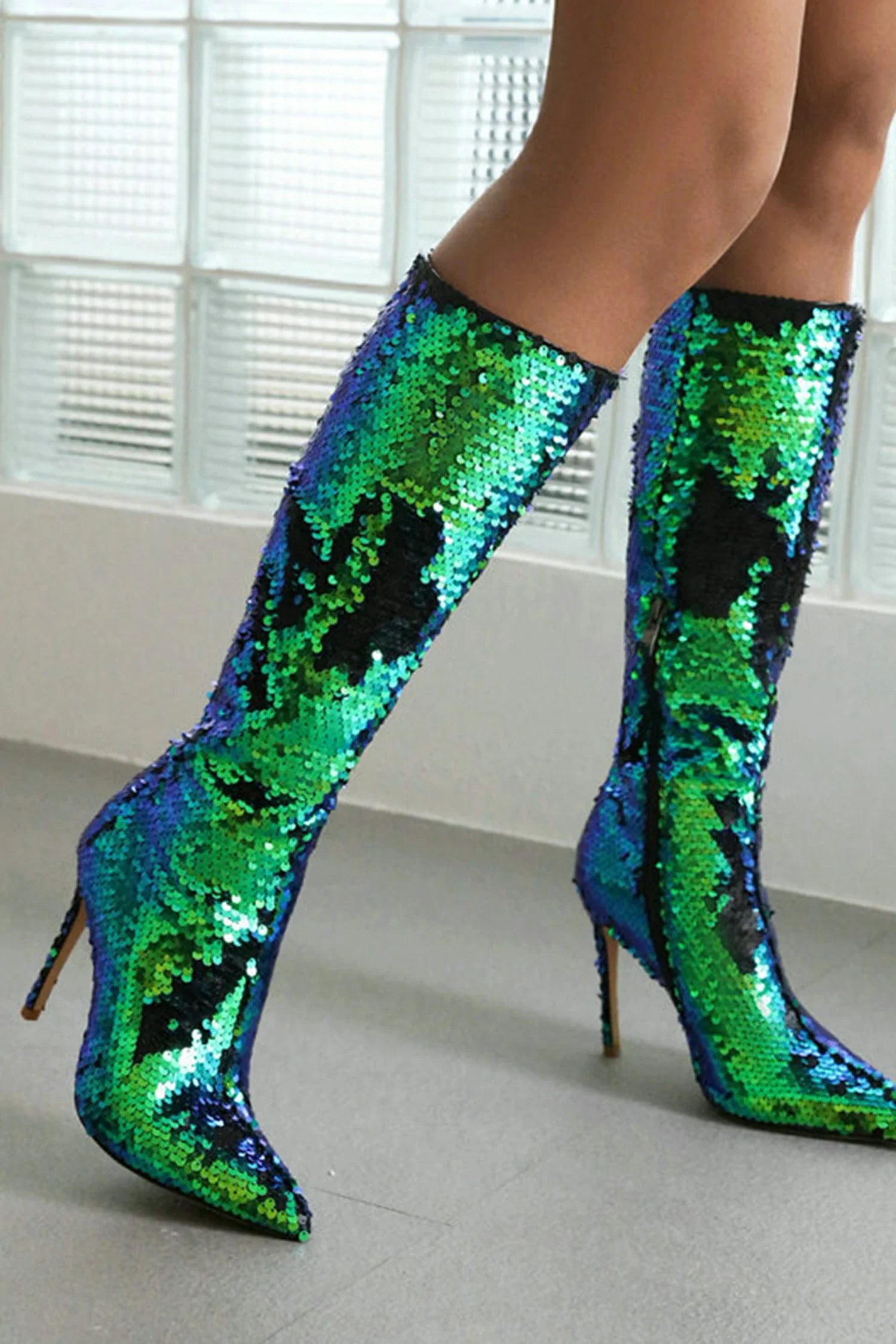 Bryston Sequin Pattern Boots