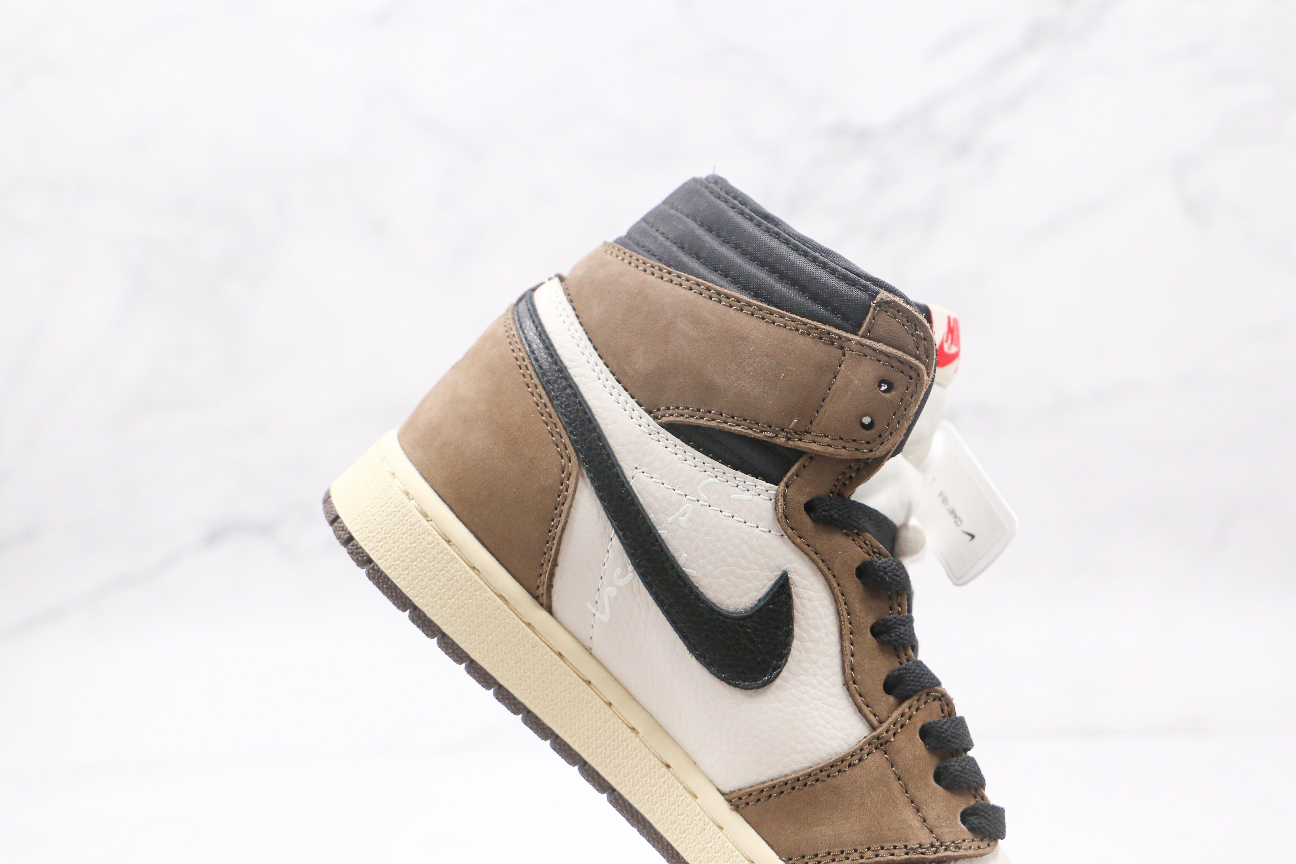 Custom Brown T-Scott x Fragment x Air Jordan 1 High Q - tntwear1