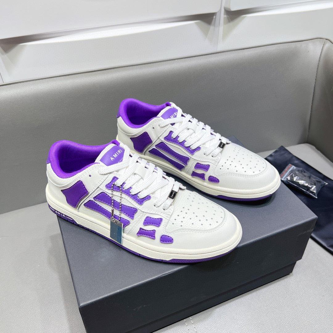 AMR Skel Top Low Purple and White Sneakers-153 - tntwear1