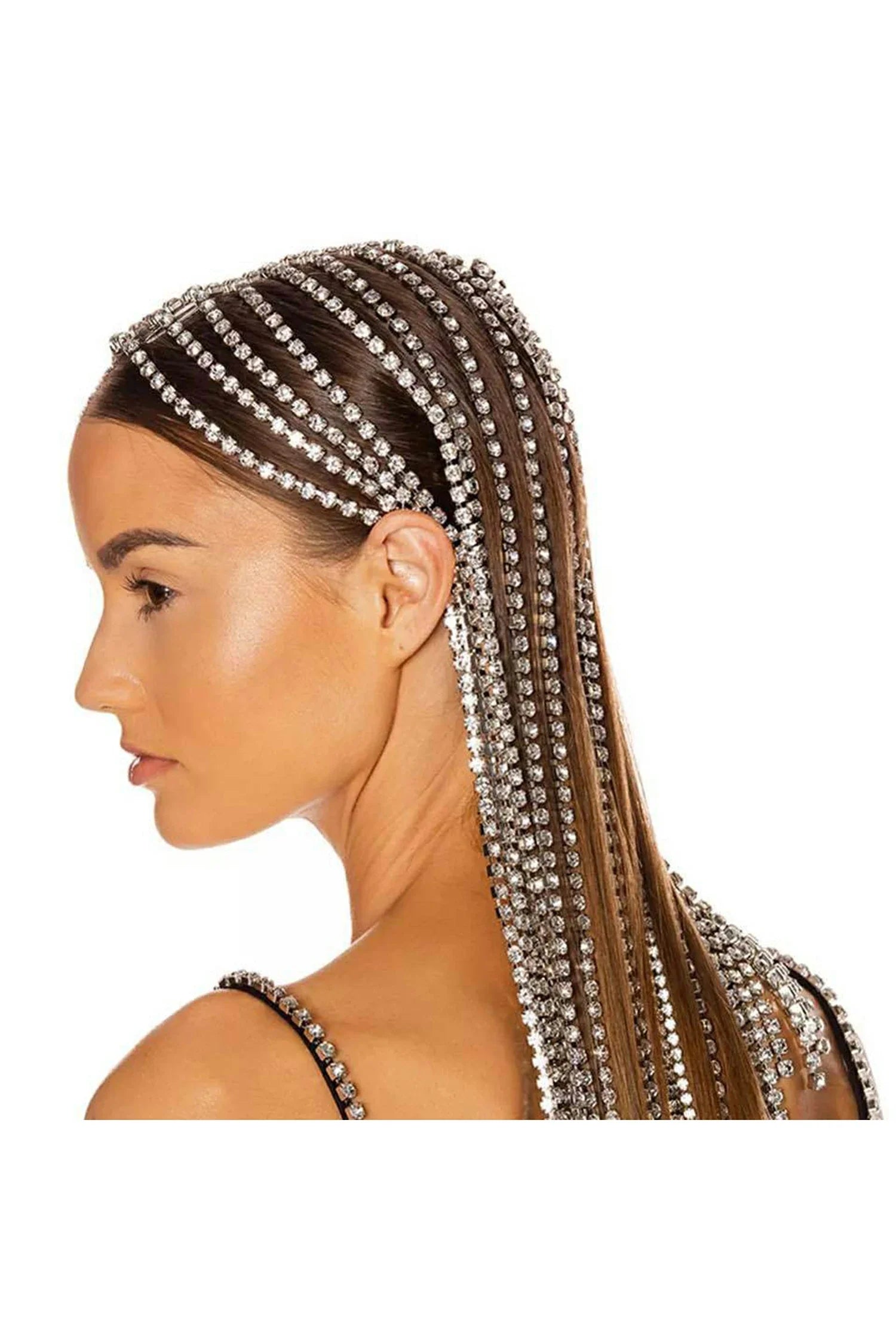 Spiro Rhinestone Fringe Hairband