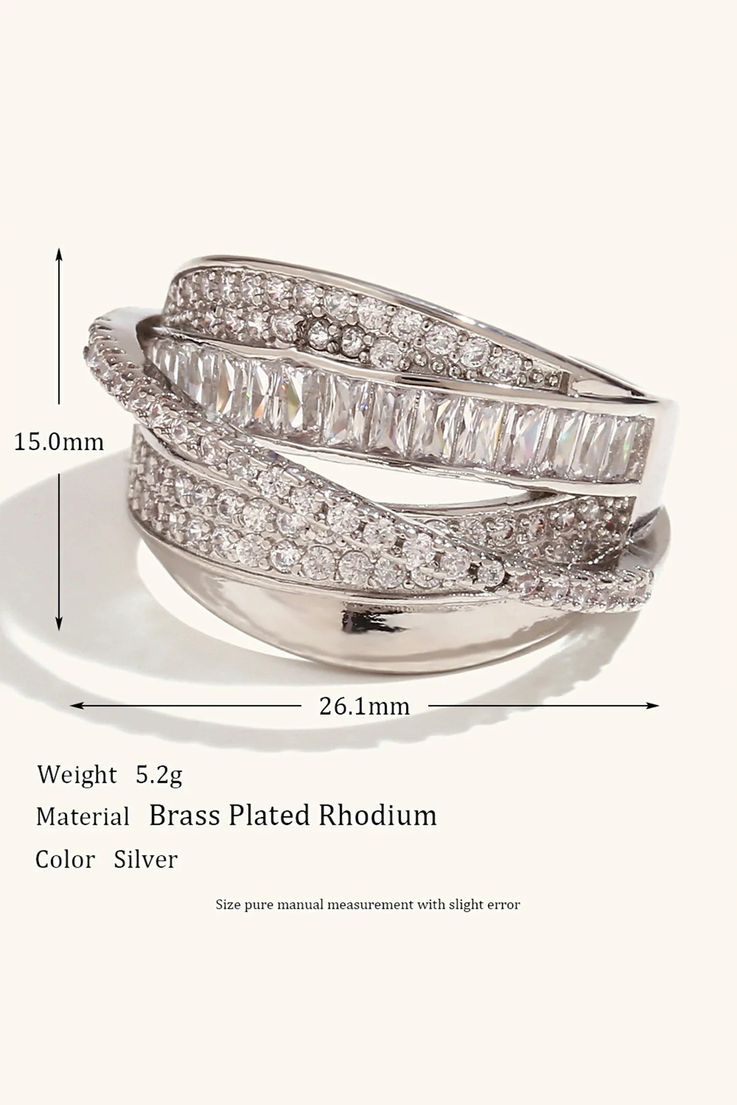 Primrose Diamonds Crossover Ring