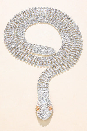 Lacey Serpent Diamond Necklace