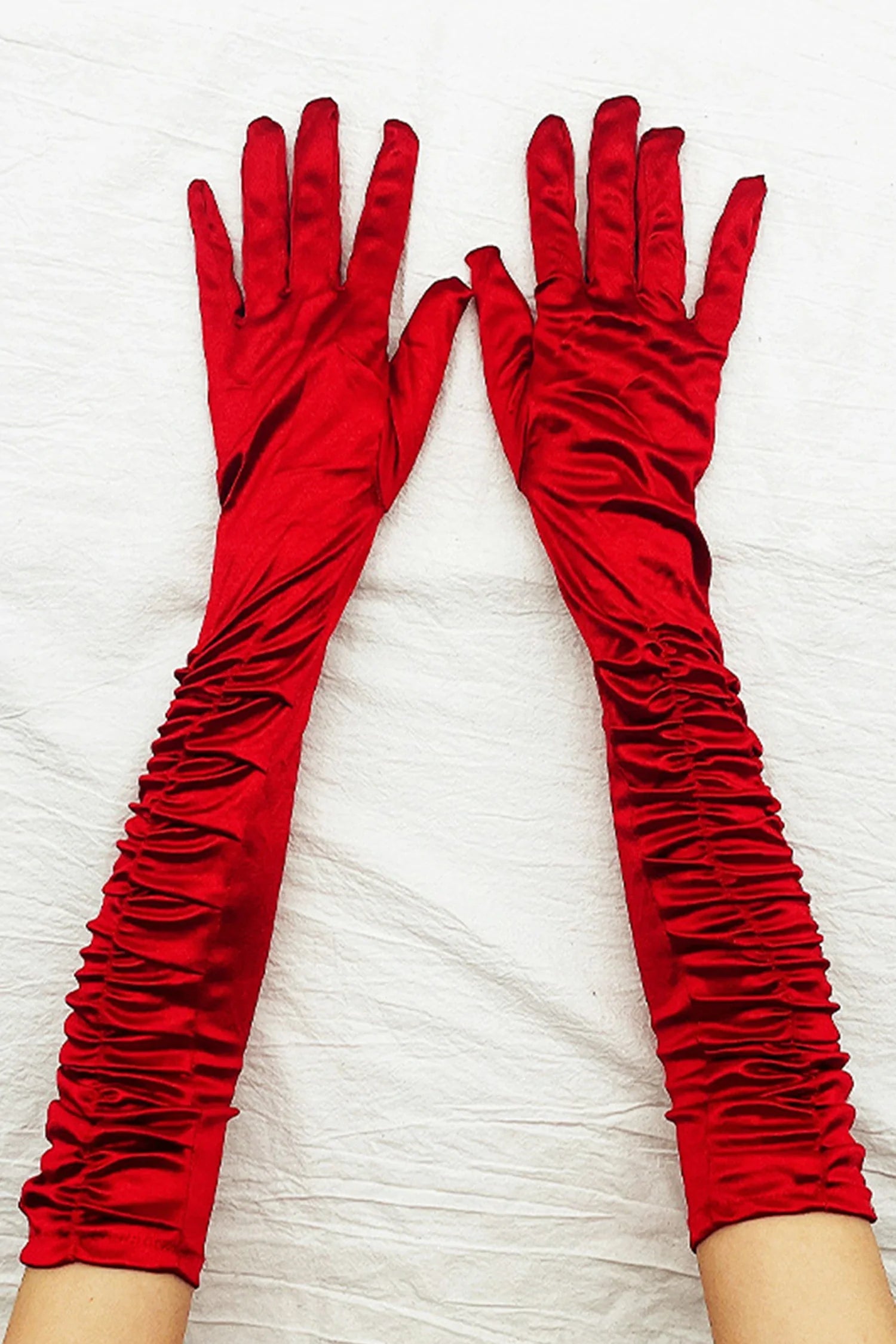 Rozeena Long Pleat Gloves