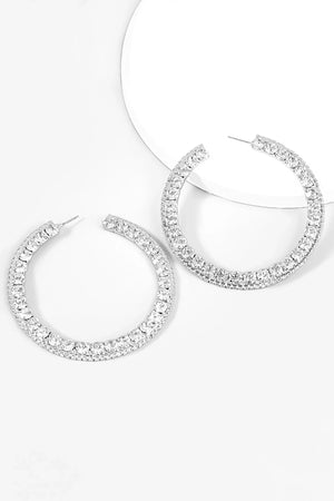 Annella Hoop Diamond Earrings