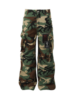 Tntwear High Street Badge Camouflage Multi-Pocket Pants