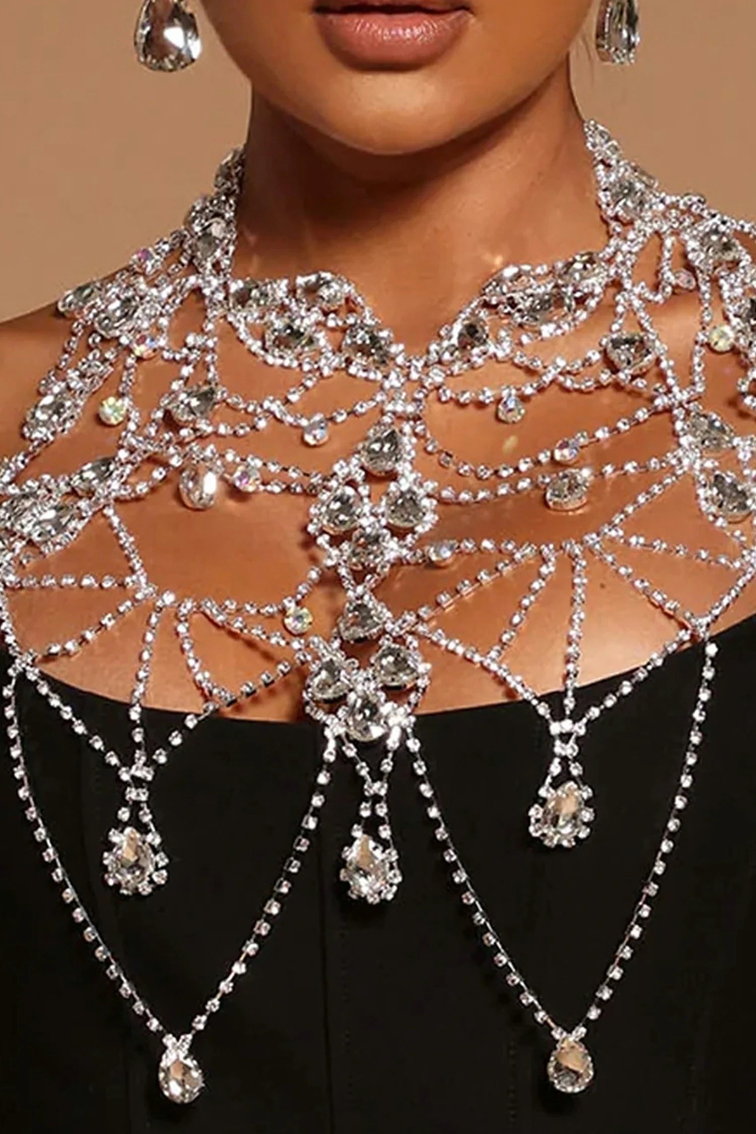 Britten Diamond Crystal Layer Chest Chain