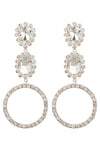 Deeandra Floral Diamond Hoop Earrings