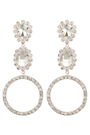 Deeandra Floral Diamond Hoop Earrings