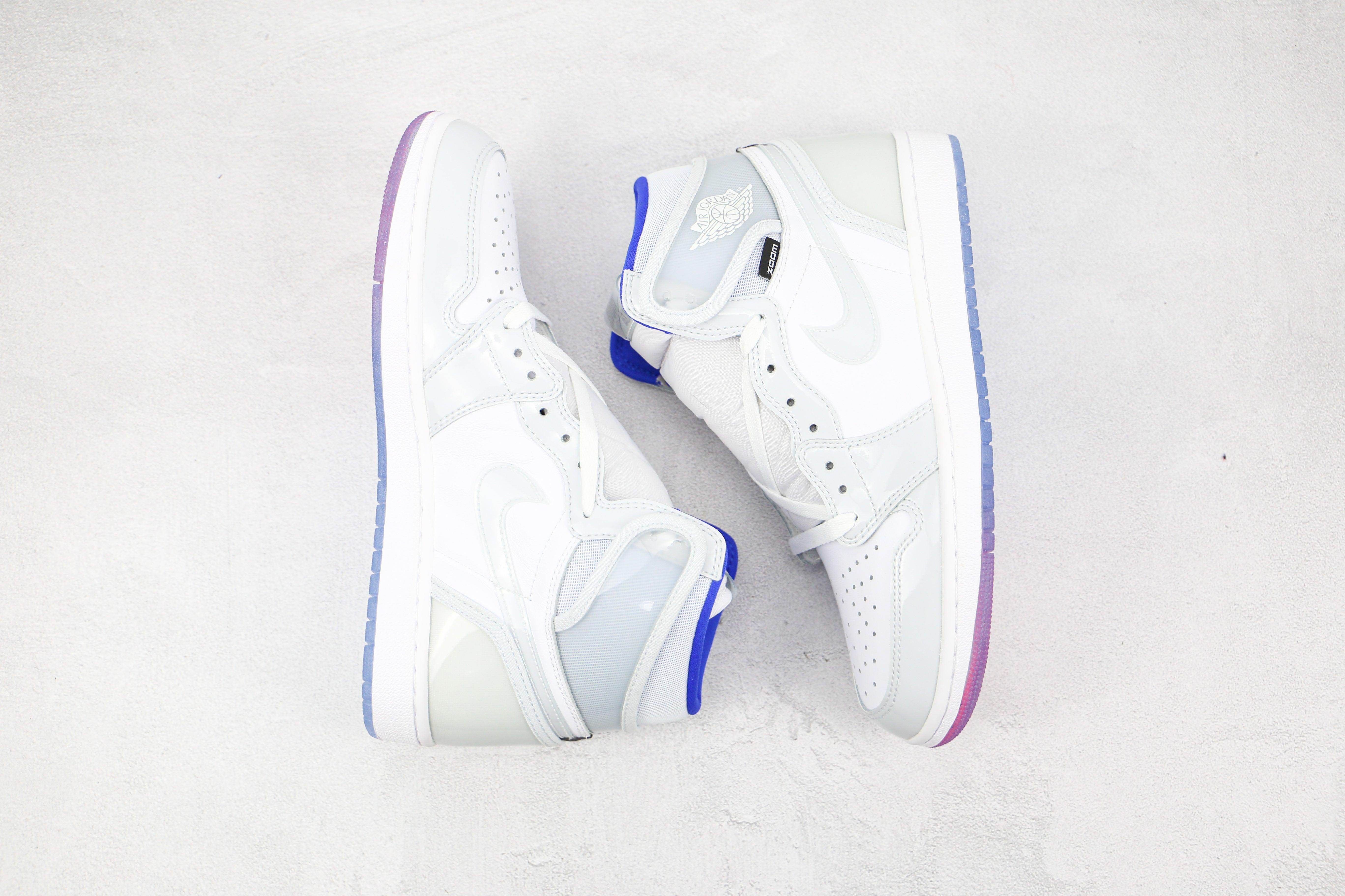 Custom White Jordan 1 High Q ( Customs And Box ), Jordan 1 Sneakers Active - tntwear1