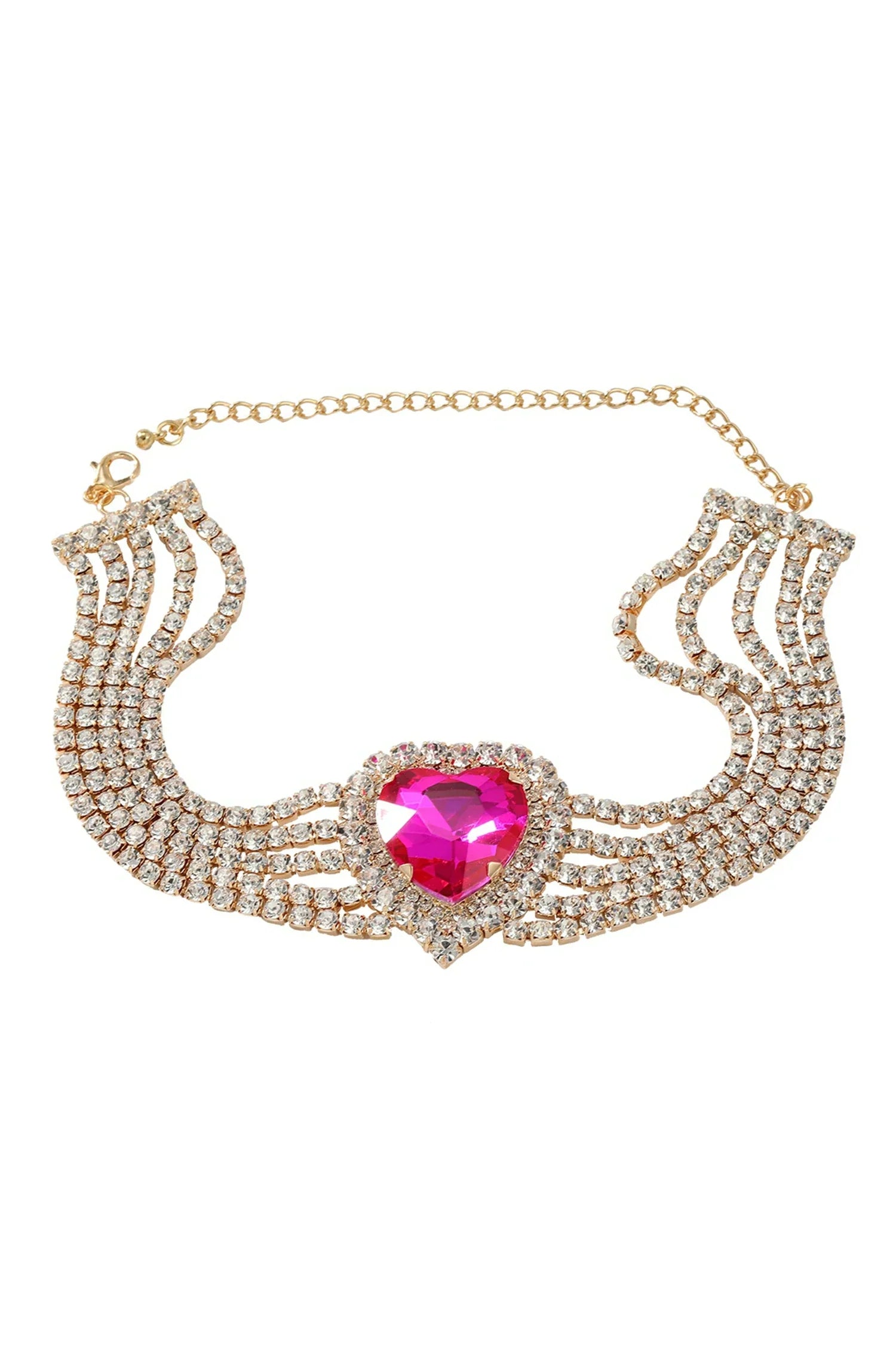 Laney Diamond Crystal Heart Necklace