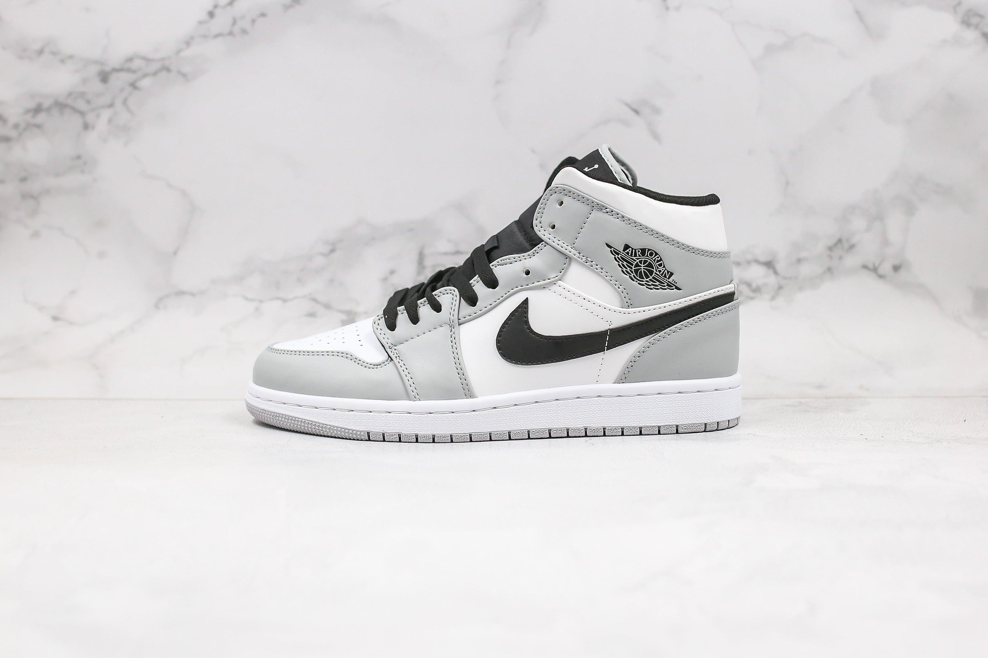 Custom Jordan 1 Mid Light Smoke Grey High Q - tntwear1