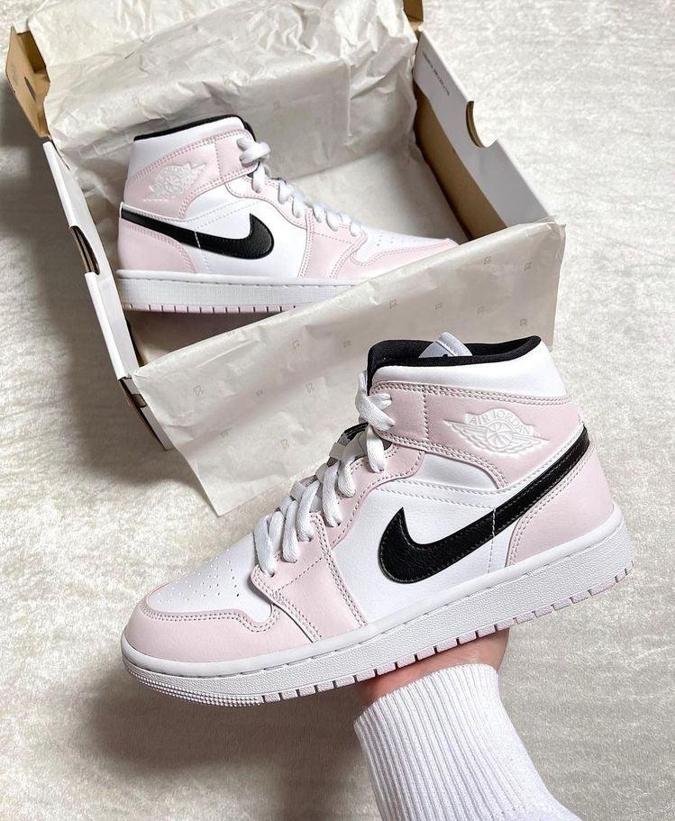 Custom Air Jordan 1 Pink Mid High Q - tntwear1