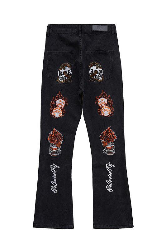 1984 High Street Embroidery Retro Jeans - 1574 - tntwear1