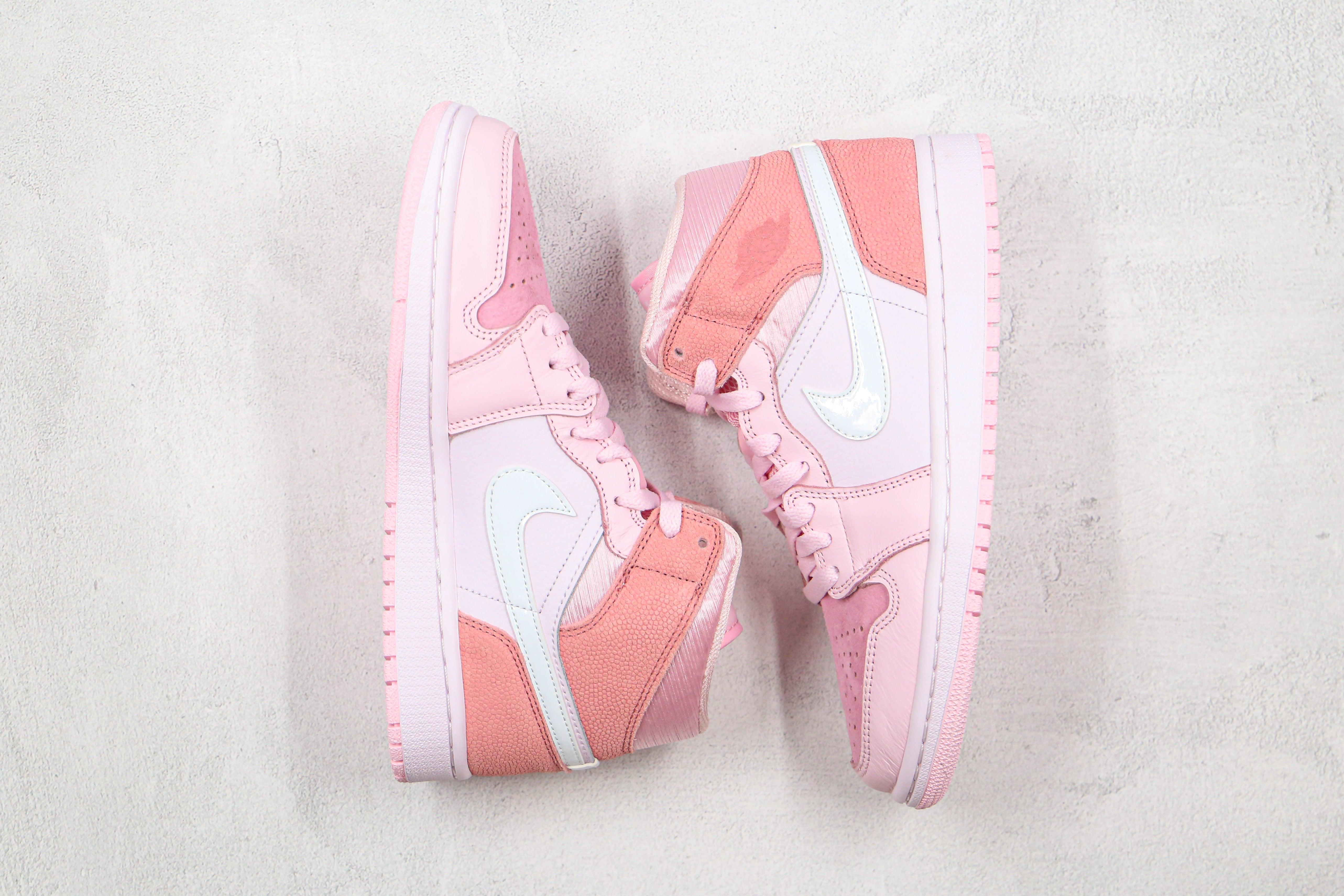 Custom Air Jordan 1 Mid" Digital Pink High Q - tntwear1