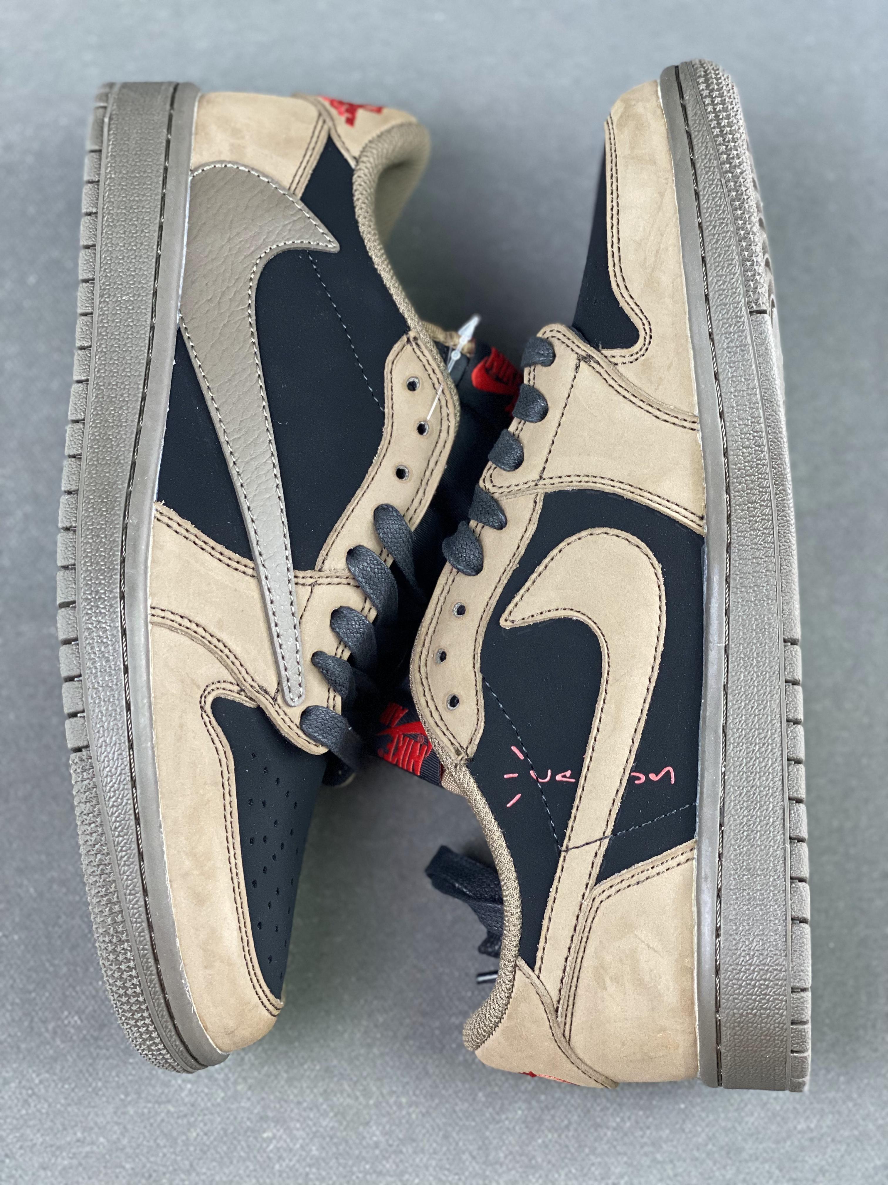 Custom Travis Scott x Air Jordan 1 Low Velvet Brown - tntwear1