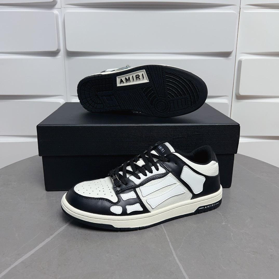 AMR Skel Top Low Black and White Sneakers-146 - tntwear1