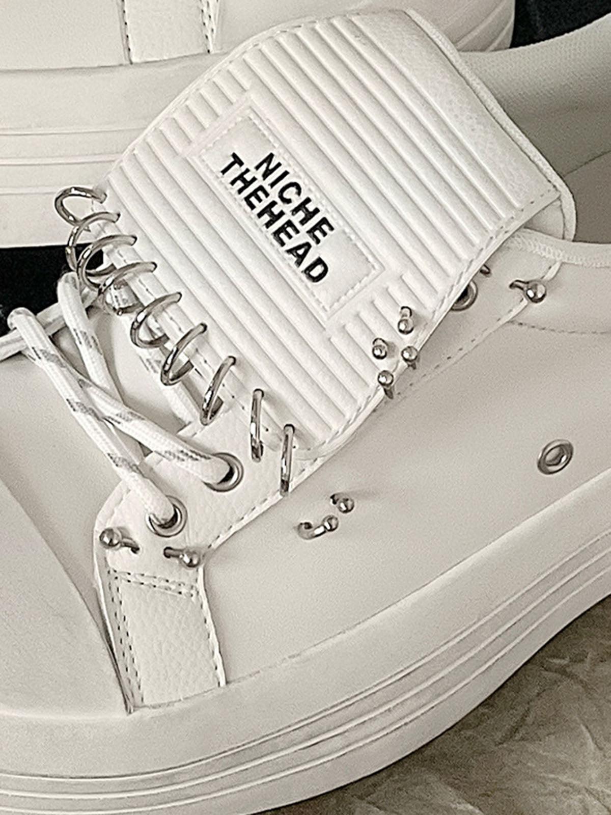 Sneakerhub Punk Metal Ring Platform Sneakers - Tntwear