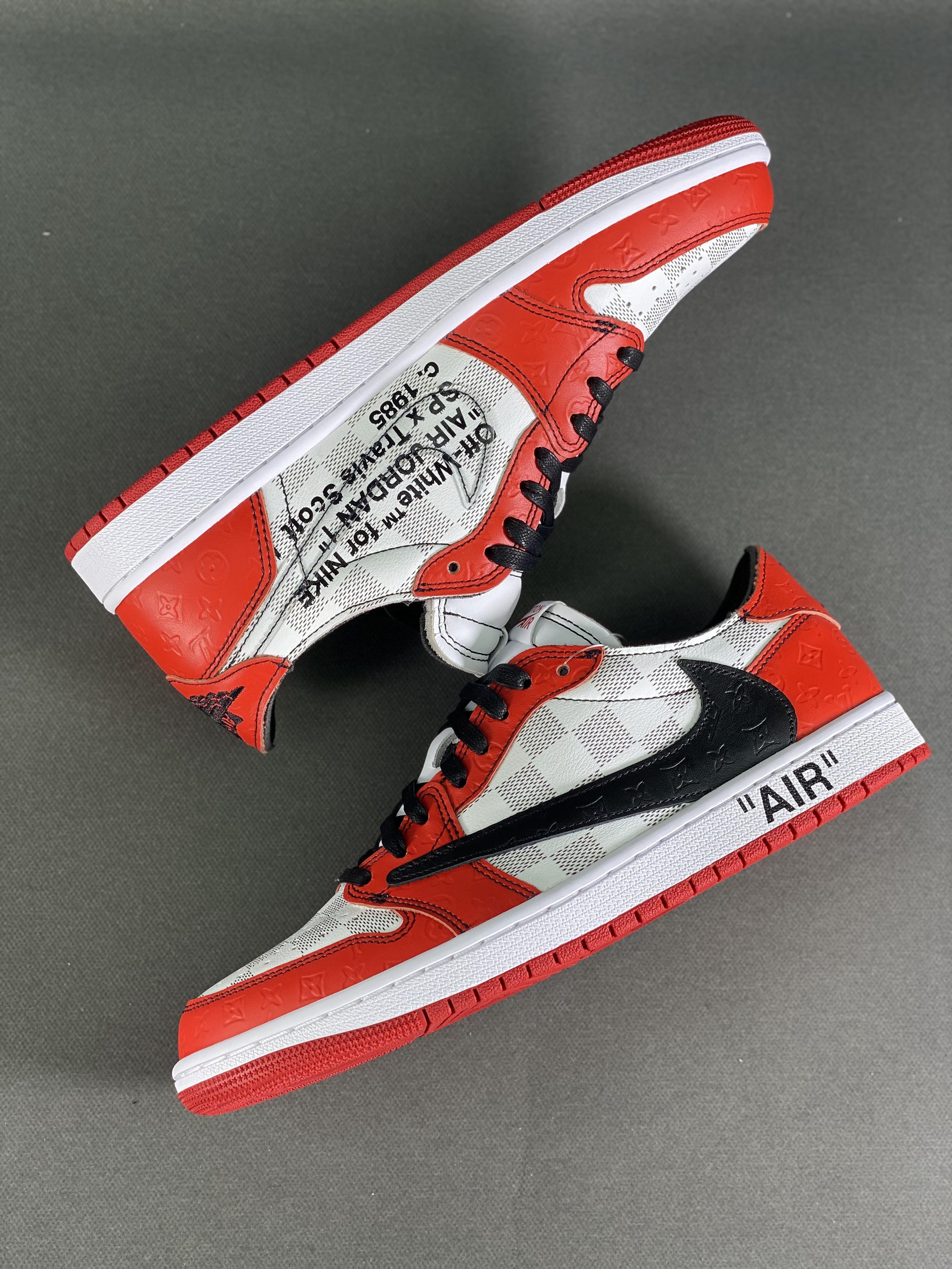 Custom Air Jordan 1 Low x Off-White x Travis Scott DZ2403 006 - tntwear1