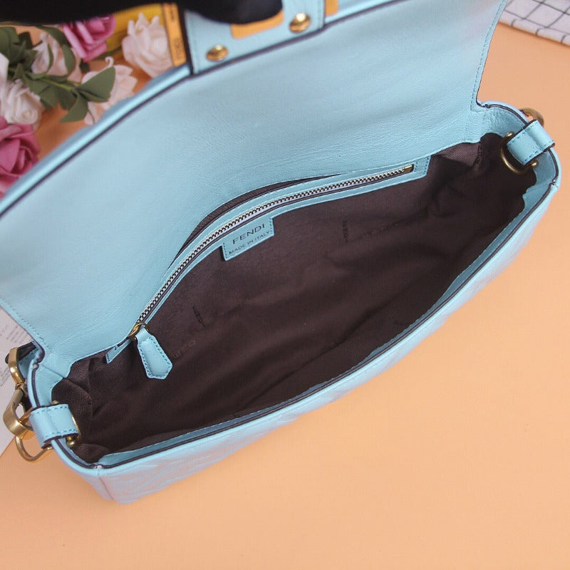 Tntwear - Baguette Nappa Shoulder Bag Sky Blue