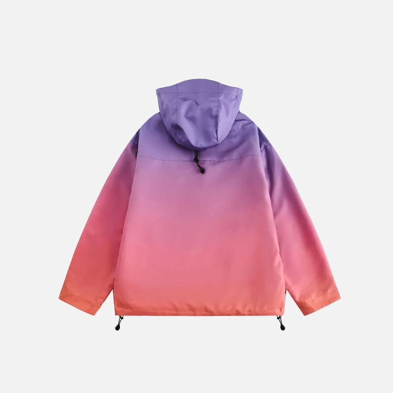 Y2K Tie Dye Rainbow Zip-up Windbreaker - tntwear1