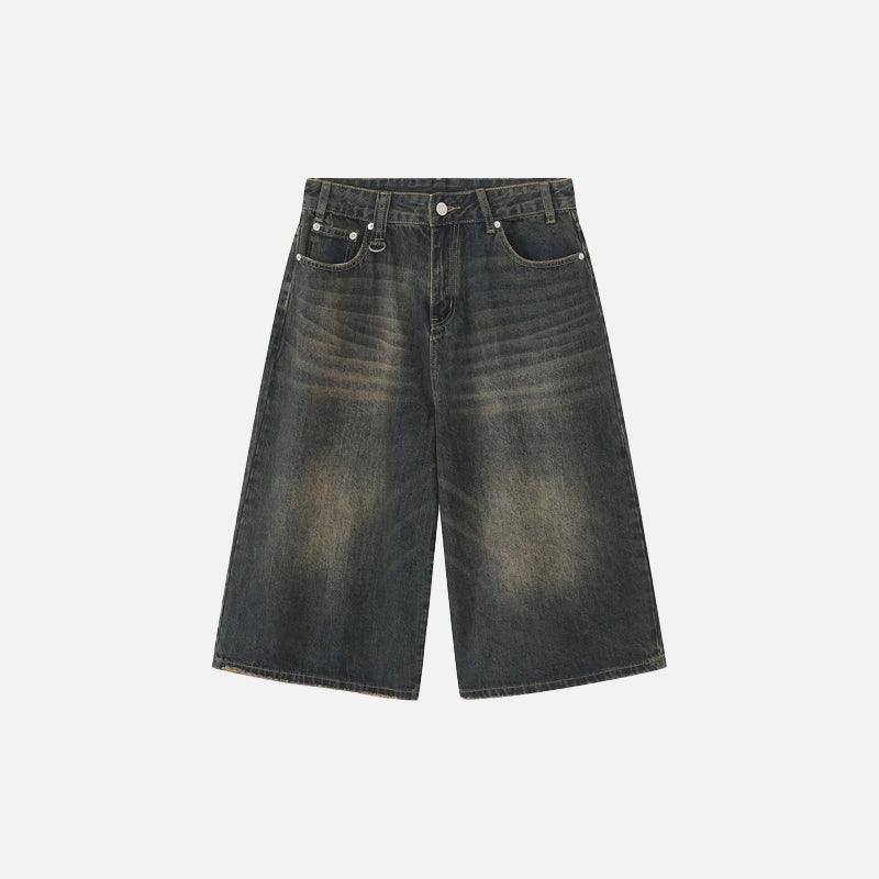 Y2k Vintage Black Wide-leg Jorts - tntwear1