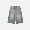 Washed Blue Wide-leg Jorts - tntwear1