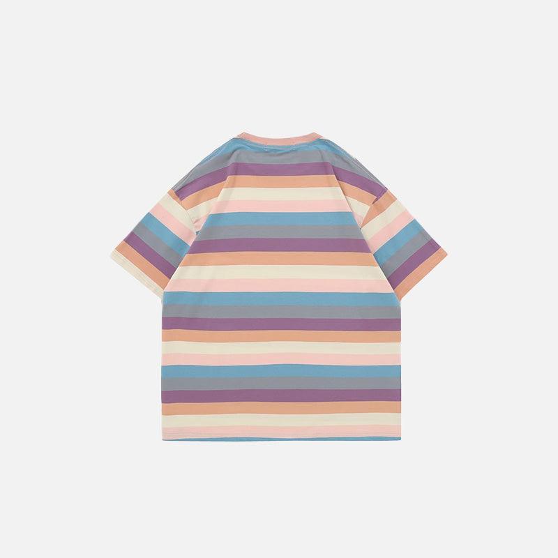 Pastel Rainbow Stripes T-shirt - tntwear1