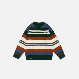 Retro Multi-Stripe Sweater - tntwear1