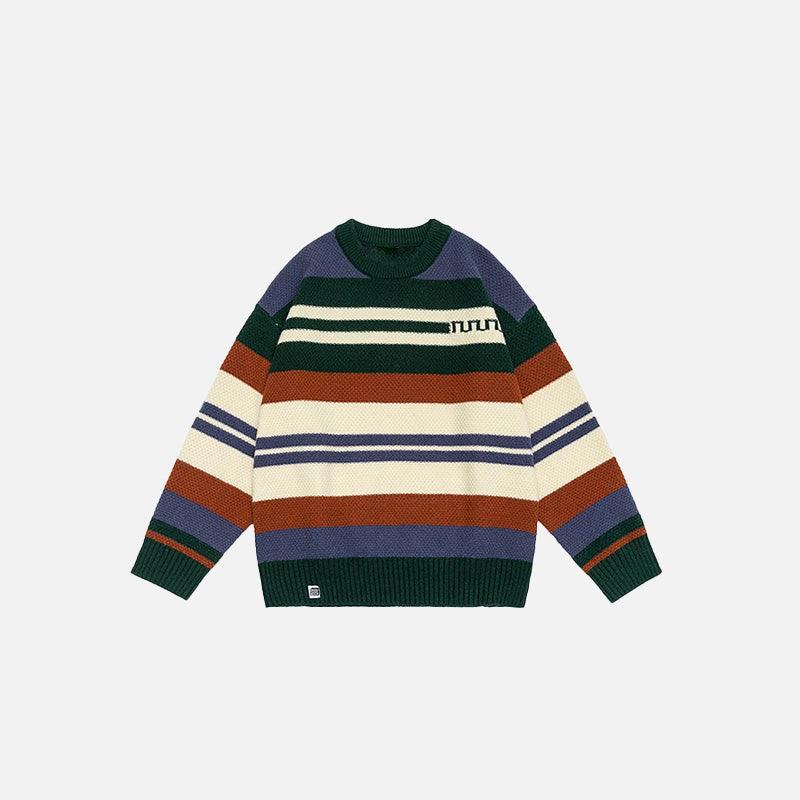 Retro Multi-Stripe Sweater - tntwear1