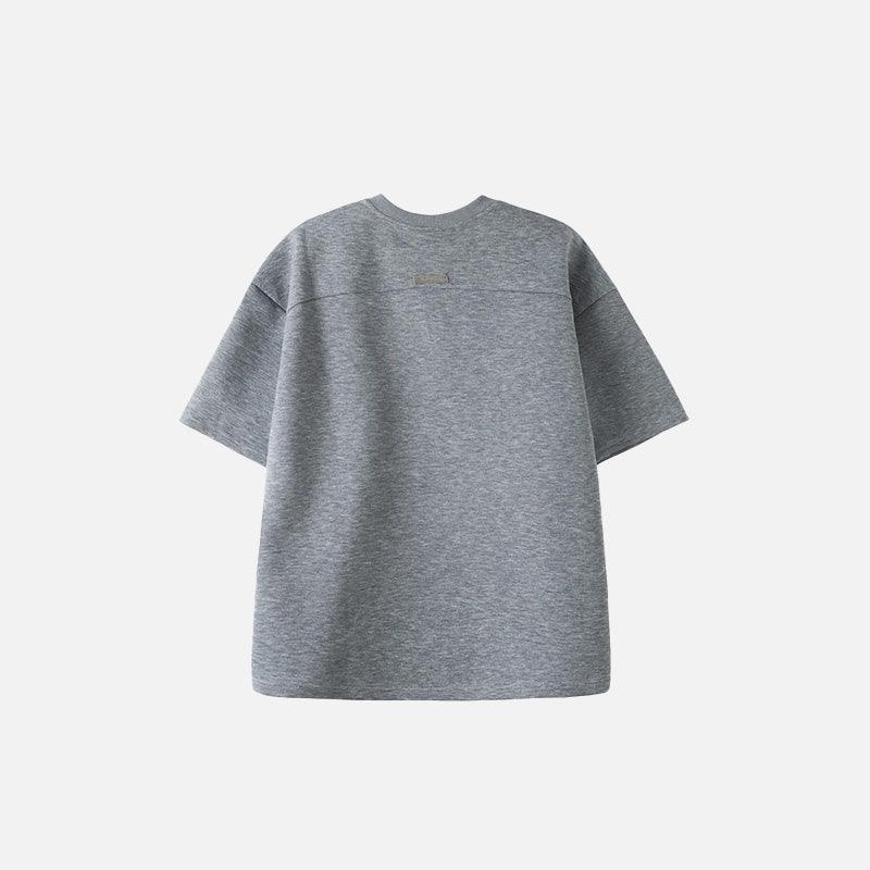 Summer Grey Half-Zip T-shirt - tntwear1