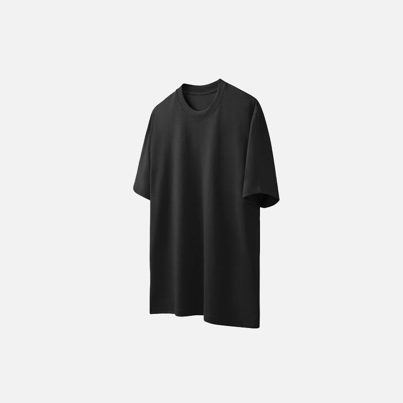 Oversized Solid Color T-shirt - tntwear1