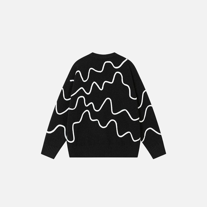 Wave Pattern Sweater - tntwear1