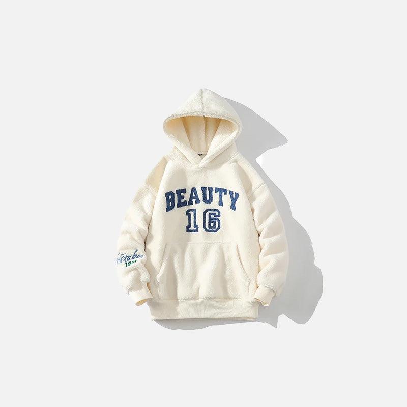 Loose Fluffy Fleece Hoodie - tntwear1