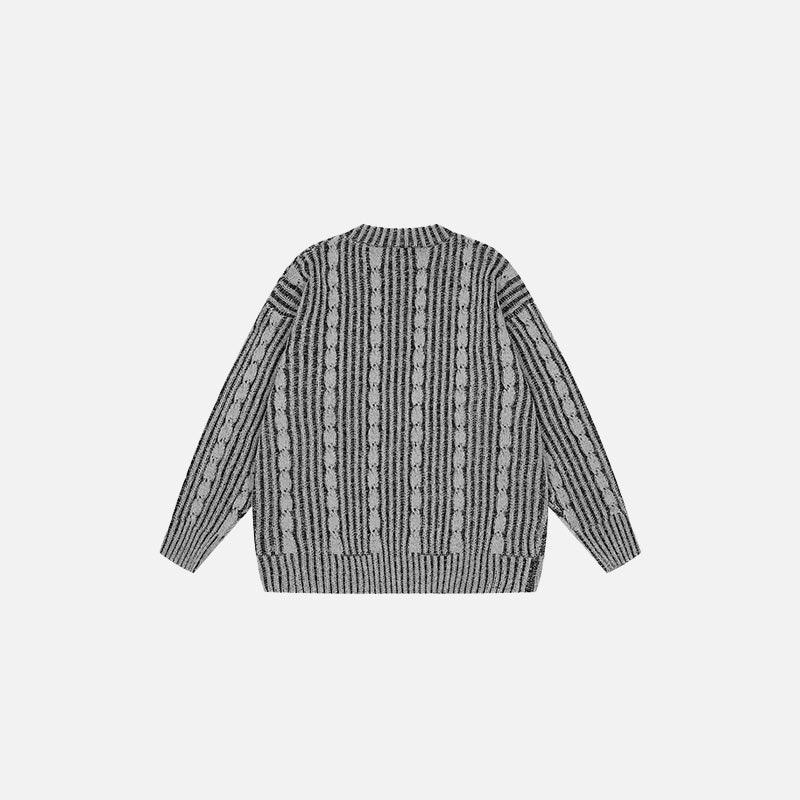 Vintage Stripes Loose Sweater - tntwear1