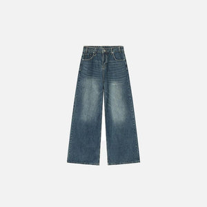 Wide-Leg Cowboy Denim Jeans - tntwear1