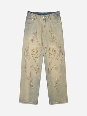 1984 American Embroidered Straight-leg Jeans - 1651 - tntwear1