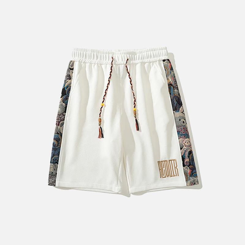 Vintage Bear Side Print Shorts - tntwear1