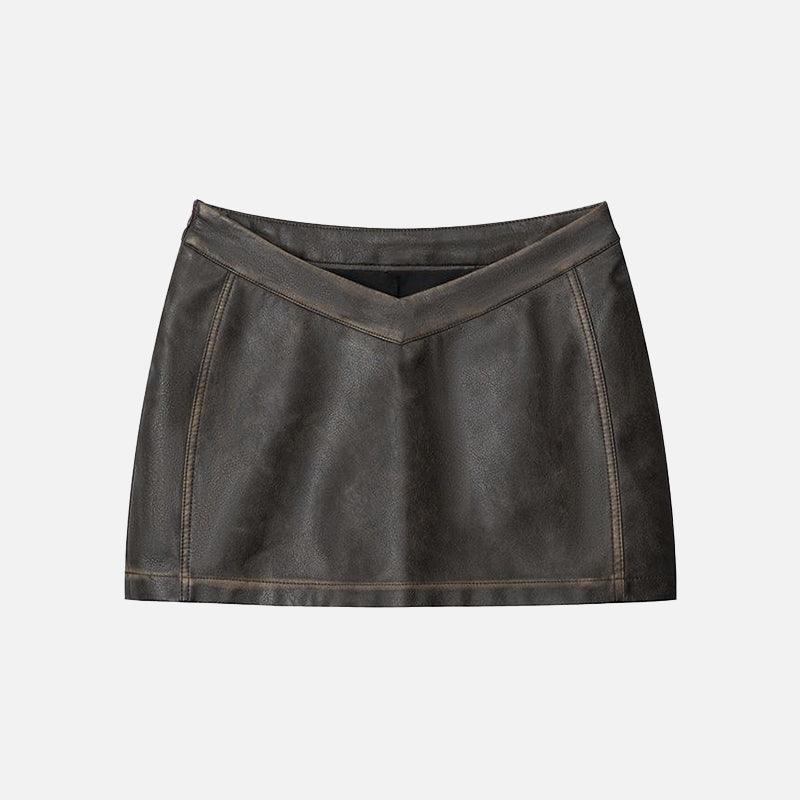 PU Leather Women's Retro Skirt - tntwear1