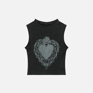 Vintage Royal Heart Women's Cropped Top - tntwear1