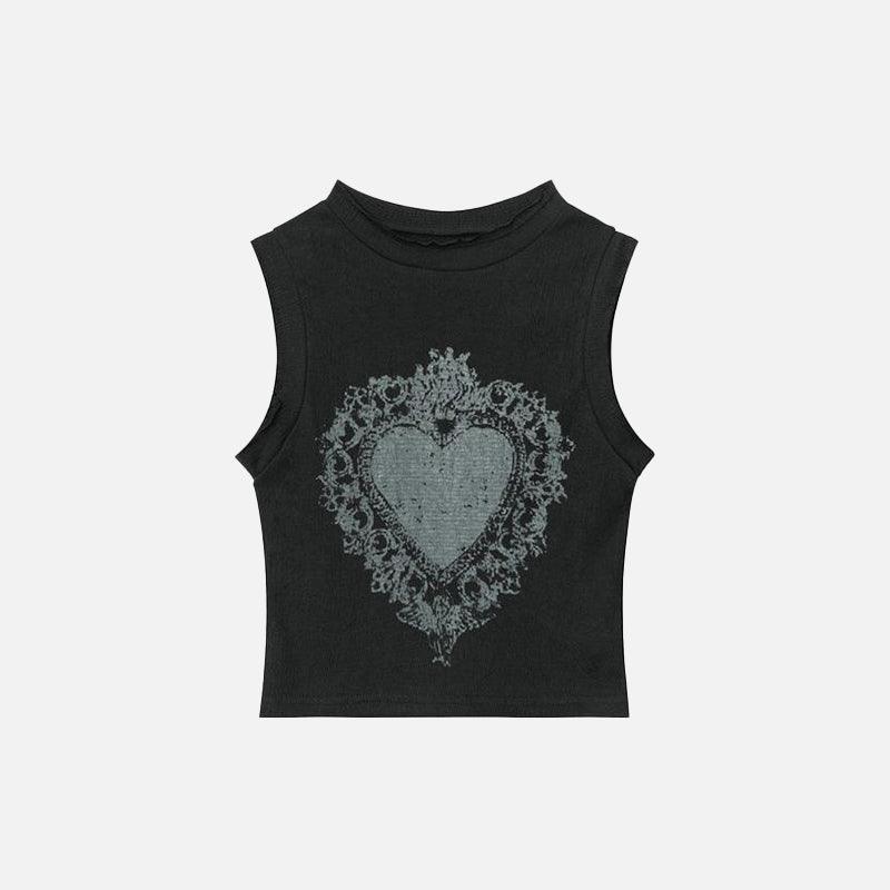 Vintage Royal Heart Women's Cropped Top - tntwear1