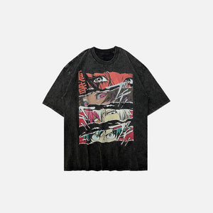 Neon Anime Face-Off T-shirt - tntwear1