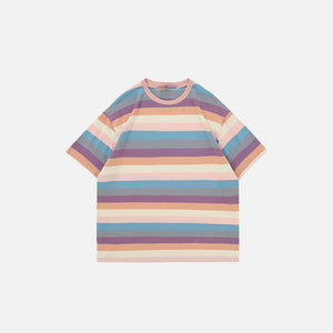 Pastel Rainbow Stripes T-shirt - tntwear1