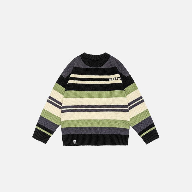 Retro Multi-Stripe Sweater - tntwear1