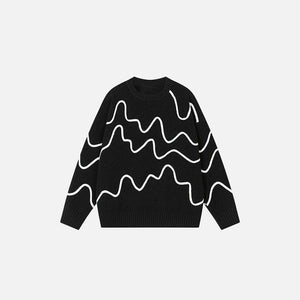 Wave Pattern Sweater - tntwear1