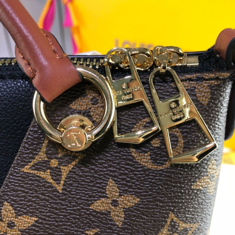 Tntwear - Brown/Black Monogram Leather Handbag