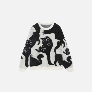 Mystic Cat Silhouettes Sweater - tntwear1