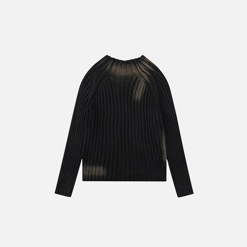 Loose Ripple Knitted Sweater - tntwear1