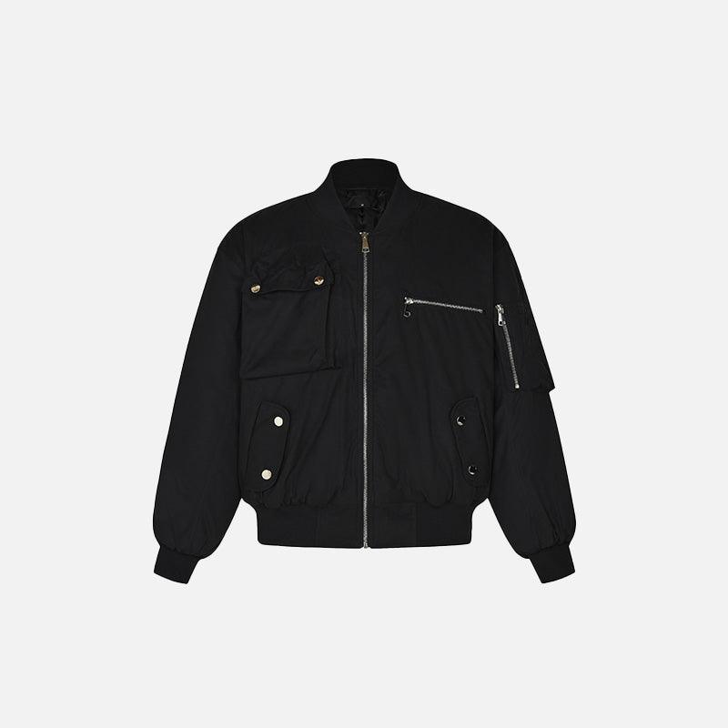 Retro Classic Multi-Pocket Bomber Jacket - tntwear1